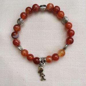 Karneol egyedi ásvány karkötő