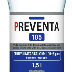 Preventa 105 szénsavas csökkentett deutériumtartalmú ivóvíz 1.5 L