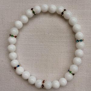 Tejkvarc egyedi ásvány karkötő