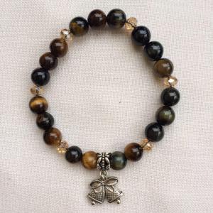 Tigrisszem, sólyomszem egyedi ásvány karkötő