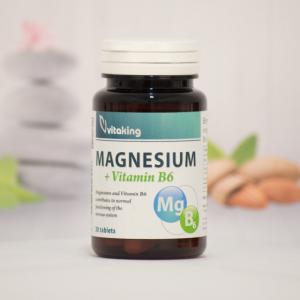 Vitaking Magnézium citrát + B6 – 30 szem