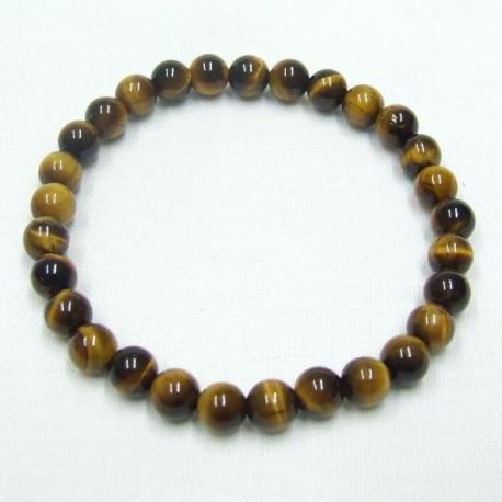Tigrisszem ásványékszer golyós karkötő - 6 mm