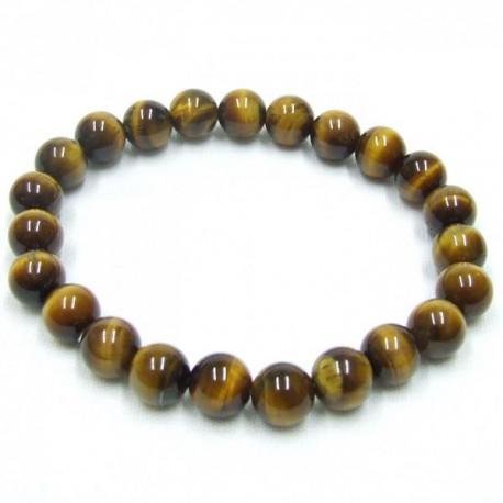 Tigrisszem ásványékszer golyós karkötő - 8 mm