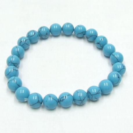 Türkenit ásványékszer golyós karkötő - 8 mm