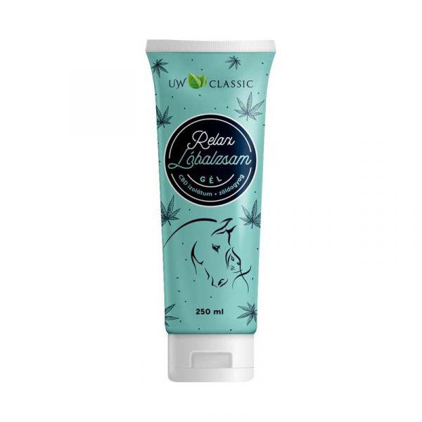 UW Classic Relax lóbalzsam gél CBD izolátummal és zöldagyaggal 250 ml