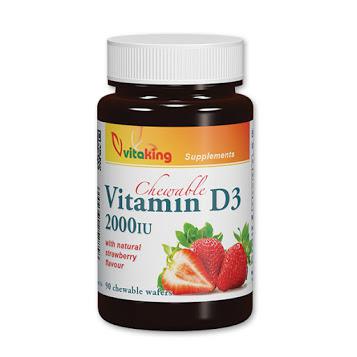 Vitaking D3-vitamin Epres 90 rágótabletta
