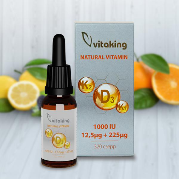 Vitaking D3+K2+K1 VITAMIN CSEPP 10ML (160 ADAG)