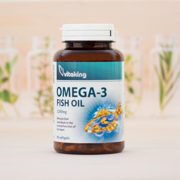 Vitaking Halolaj (Omega-3) 1200 mg 90 gkps