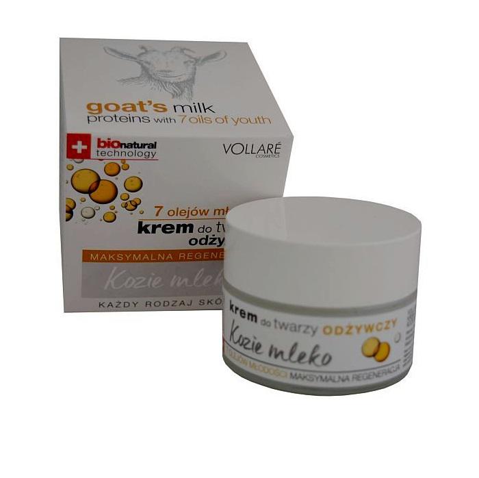 VOLLARE 7 bőrtápláló olaj + kecsketejes intenzív bőrtápláló és bőrregeneráló arckrém 50 ml