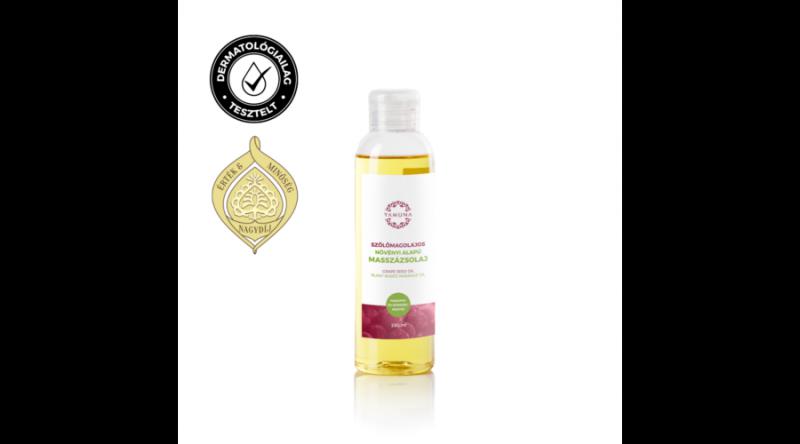 YAMUNA Szőlőmagolajos növényi alapú masszázsolaj 250 ml