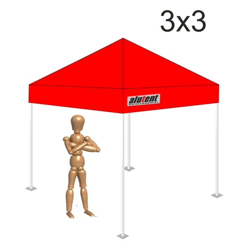 3x3 Piros tetőponyva