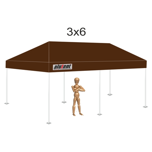 3x6 Barna tetőponyva