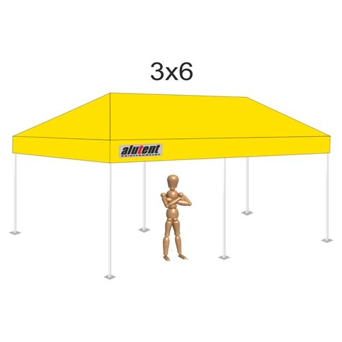 3x6 Citromsárga tetőponyva