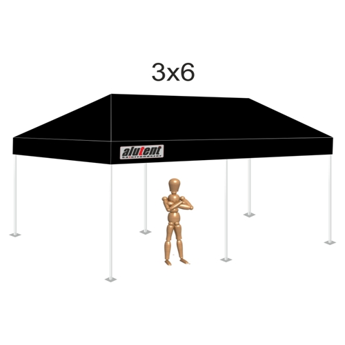 3x6 Fekete tetőponyva