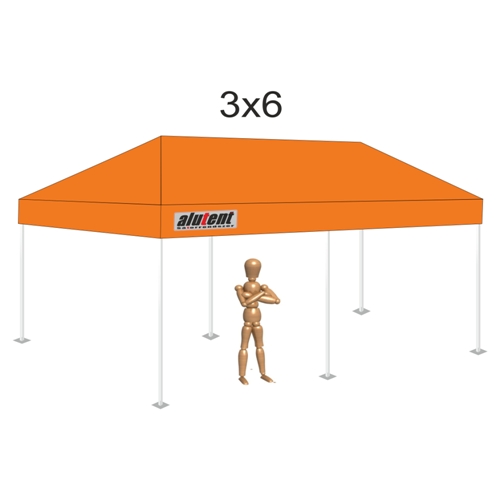 3x6 Narancssárga tetőponyva