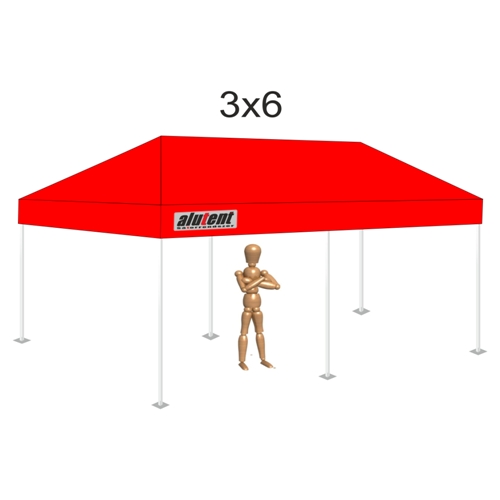 3x6 Piros tetőponyva