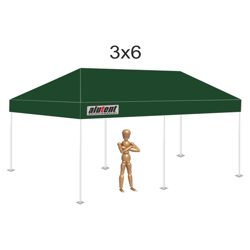 3x6 Sötétzöld (katonai)  tetőponyva