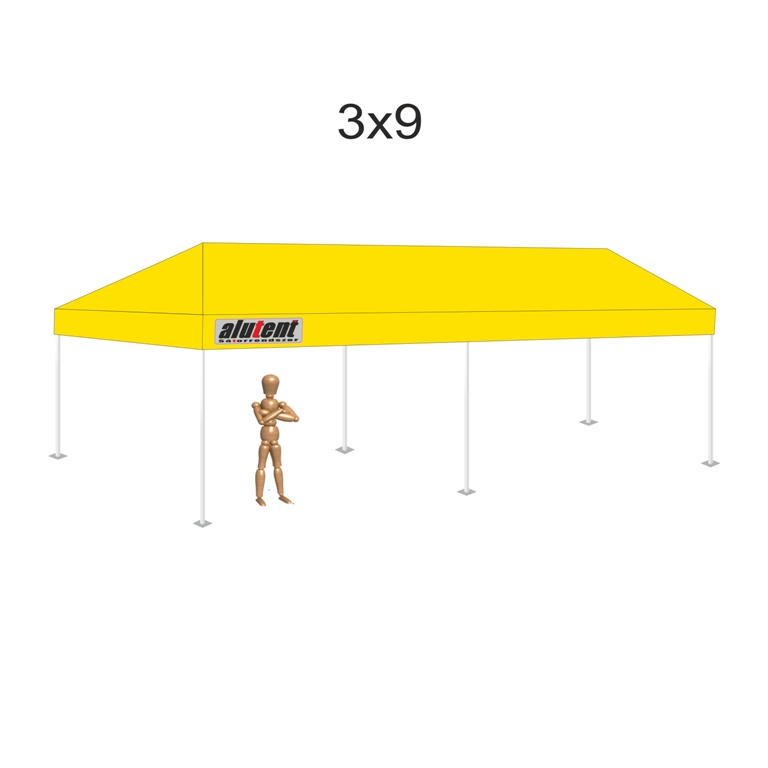 3x9 Citromsárga tetőponyva