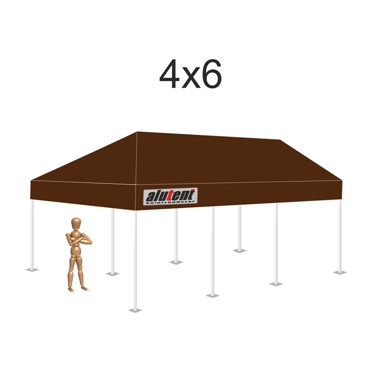 4x6 Barna tetőponyva