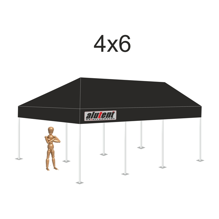 4x6 Fekete tetőponyva