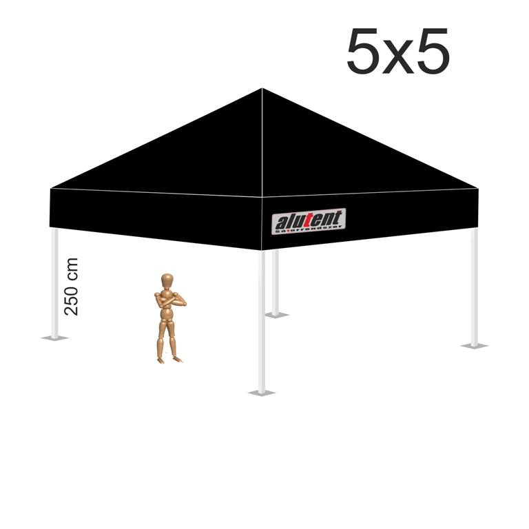 5x5 Fekete tetőponyva
