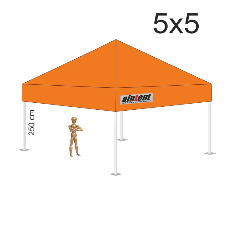5x5 Narancssárga tetőponyva