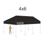 4x6 Fekete tetőponyva