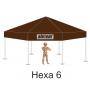 Hexa6 Barna tetőponyva