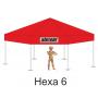 Hexa6 Piros tetőponyva