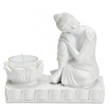 Buddha mécsestartóval