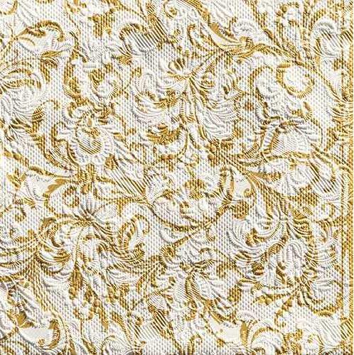 Szalvéta Elegance Damask White-Gold