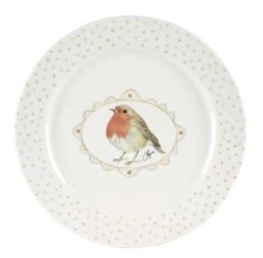 Tányér Robin Ø23 cm porcelán