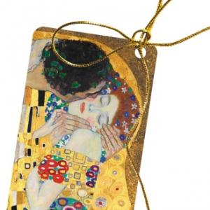 Ajándékkísérő kártya Klimt Csók