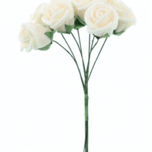 Rózsa hab fehér 2 cm