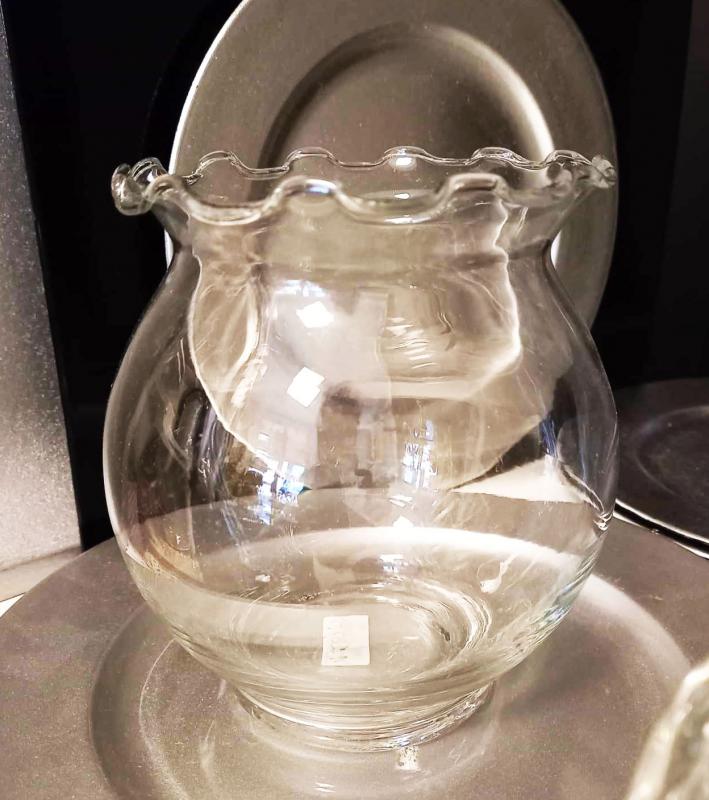 Váza üveg Ø10x13 cm