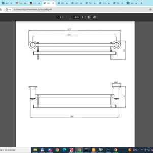 ANDEX törölköző tartó dupla 60 cm