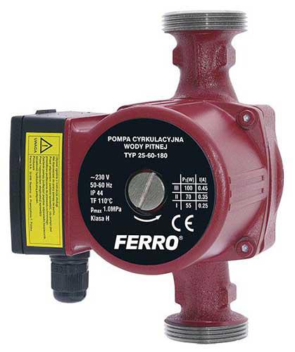 Ferro 25-60 180 Keringetőszivattyú ivóvízre