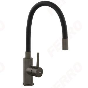 Zumba Gun Metál csaptelep flexibilis kifolyócsővel