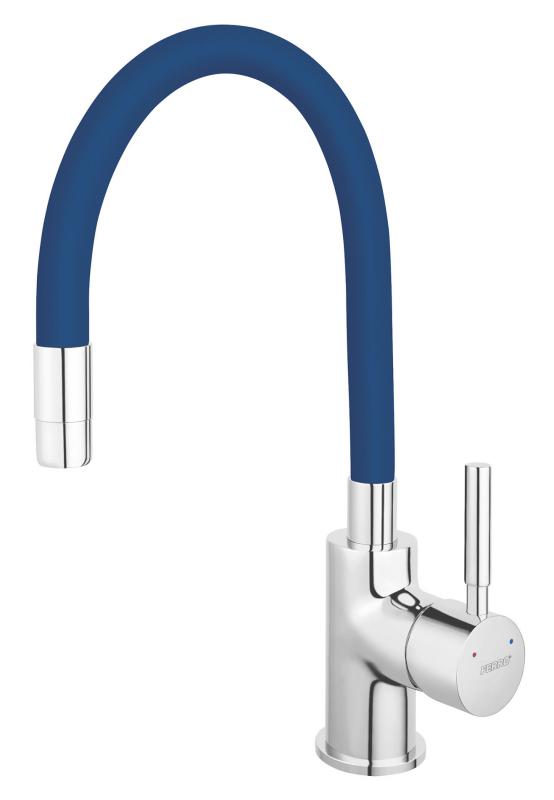 Zumba - Álló mosogató csaptelep flexibilis kifolyócsővel, klasszikus kék
