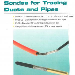 minikábel szonda 6,4 mm átmérő 33 kHz, 8-10 mm minicső belső átmérőhöz