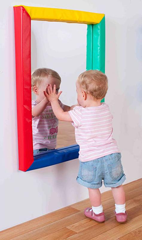 Biztonságos gyermek tükör puha kerettel (kicsi)