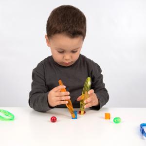 Átlátszó színes csipeszek (6 db/szett)