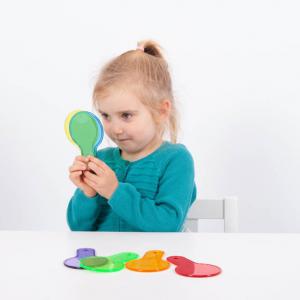 Átlátszó színes lapátok (6 db/szett)