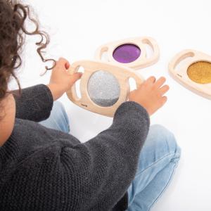 Hordozható szenzoros csillámos panel