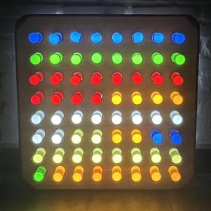 Interaktív világító tábla 60x60cm, plexihengerekkel