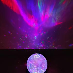 Színváltó glitteres gömb