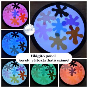 Világító panel kerek - színváltó
