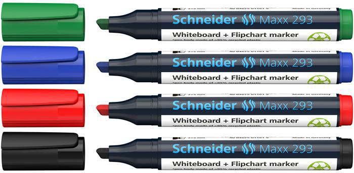 Filctoll Whiteboard táblához, színes - Schneider Maxx (4db/szett)