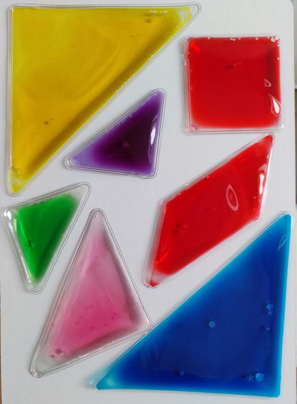 Folyadékkal töltött formák, Tangram - (7db/szett)