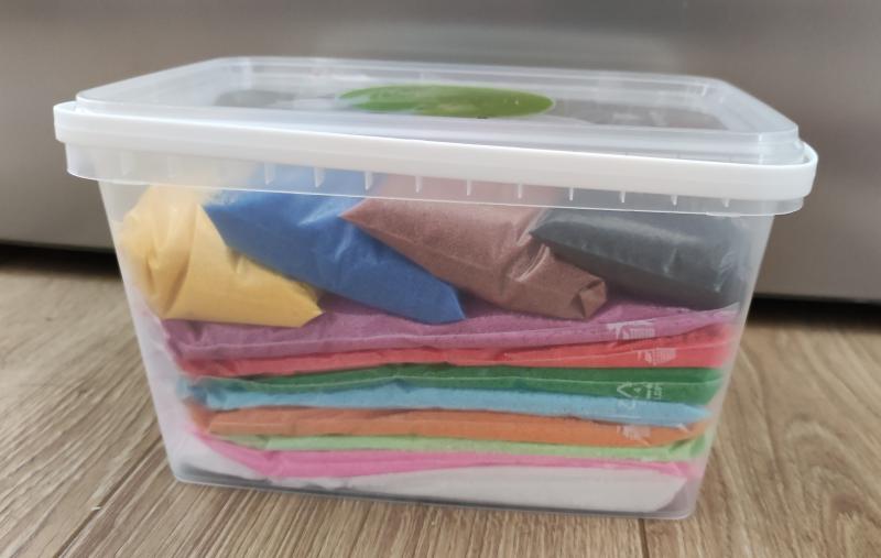 Kinetikus homok, színes szett (12 db/csomag)